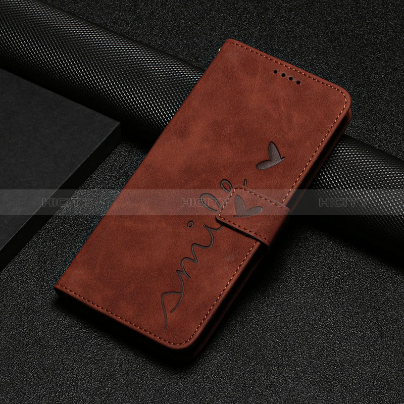 Funda de Cuero Cartera con Soporte Carcasa Y06X para Motorola Moto E22 Marron