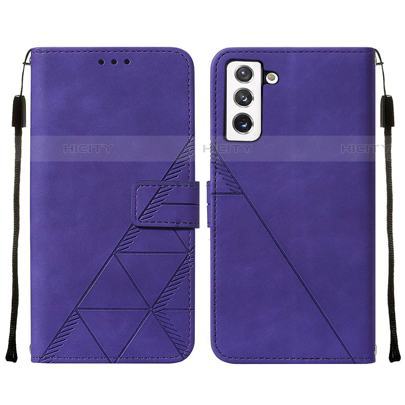 Funda de Cuero Cartera con Soporte Carcasa Y07B para Samsung Galaxy S21 Plus 5G Morado