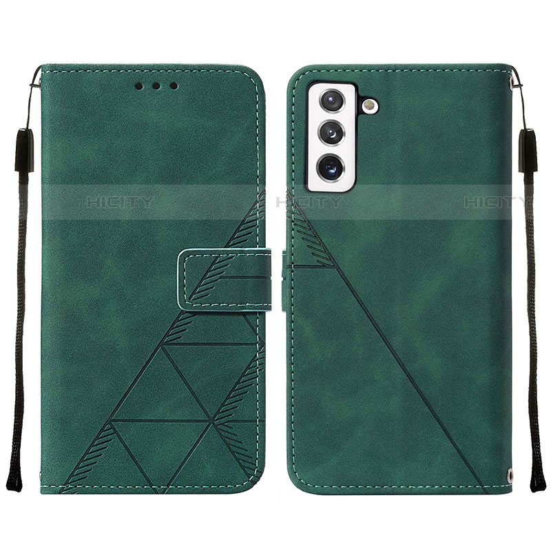 Funda de Cuero Cartera con Soporte Carcasa Y07B para Samsung Galaxy S21 Plus 5G Verde