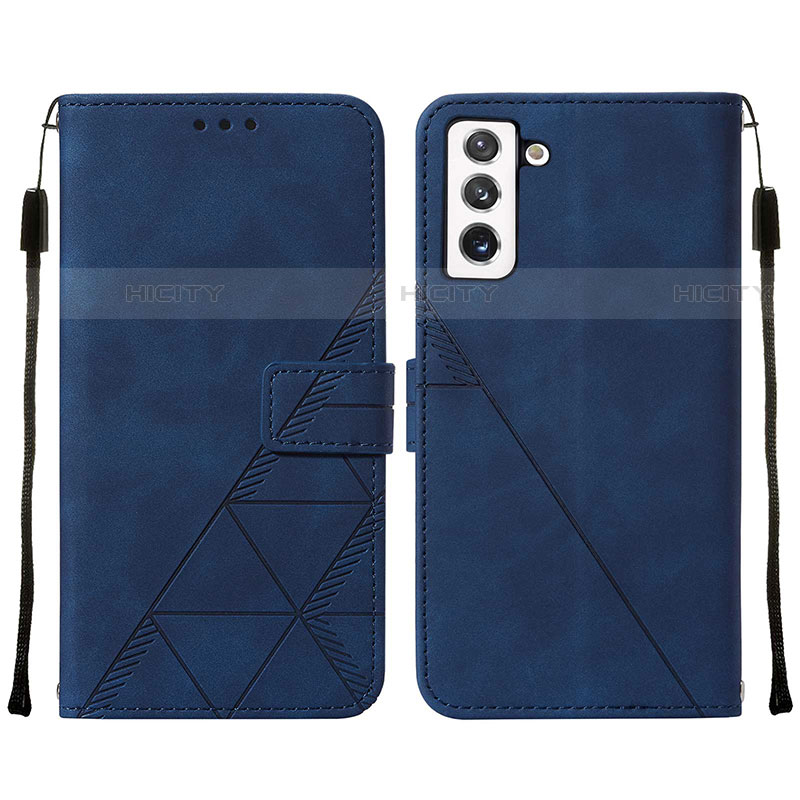 Funda de Cuero Cartera con Soporte Carcasa Y07B para Samsung Galaxy S22 Plus 5G Azul