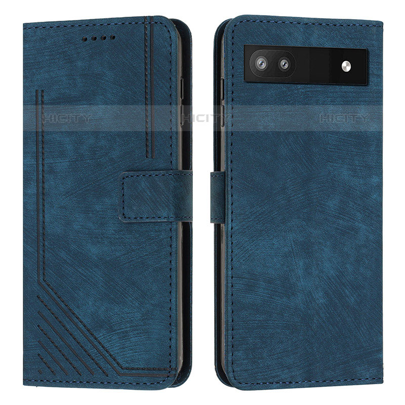 Funda de Cuero Cartera con Soporte Carcasa Y07X para Google Pixel 6a 5G Azul