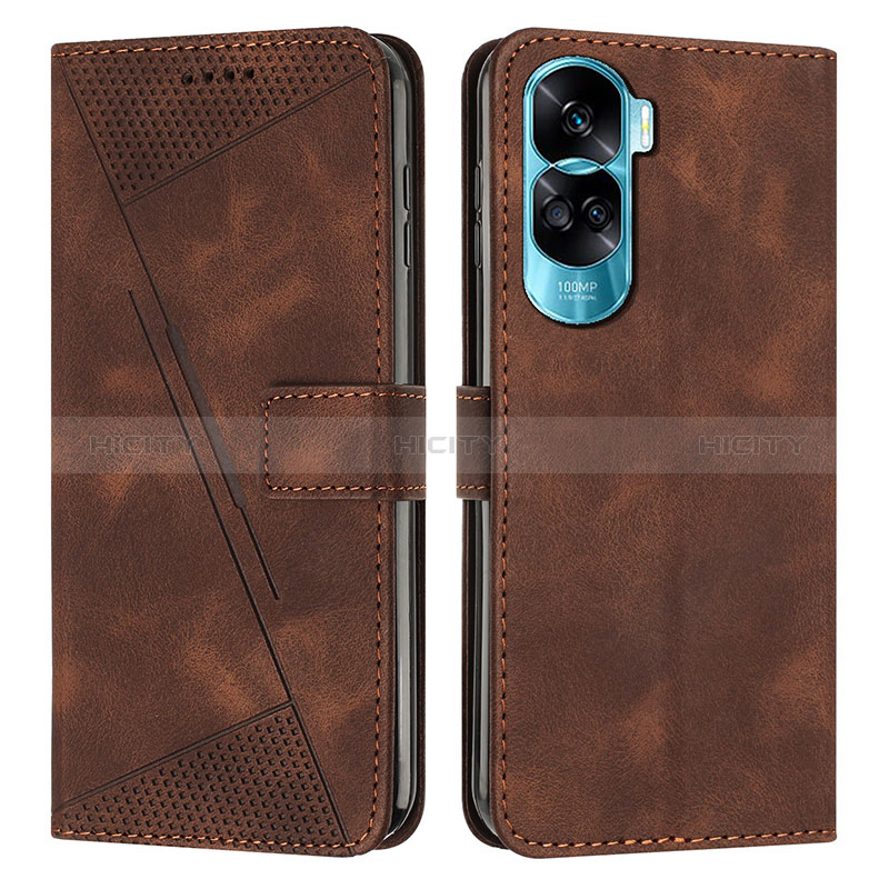 Funda de Cuero Cartera con Soporte Carcasa Y07X para Huawei Honor 90 Lite 5G Marron