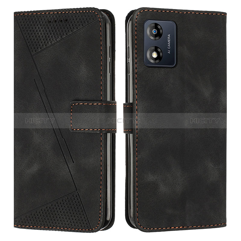 Funda de Cuero Cartera con Soporte Carcasa Y07X para Motorola Moto E13 Negro