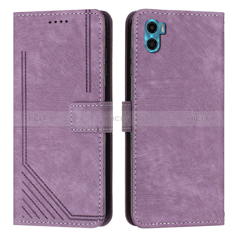 Funda de Cuero Cartera con Soporte Carcasa Y07X para Motorola Moto E22S Morado