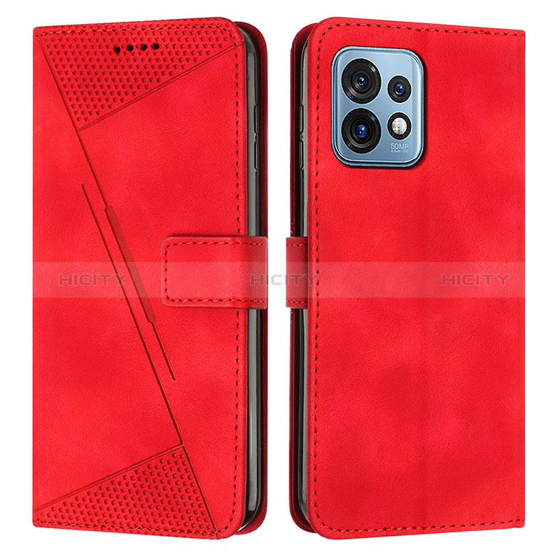 Funda de Cuero Cartera con Soporte Carcasa Y07X para Motorola Moto Edge 40 Pro 5G Rojo