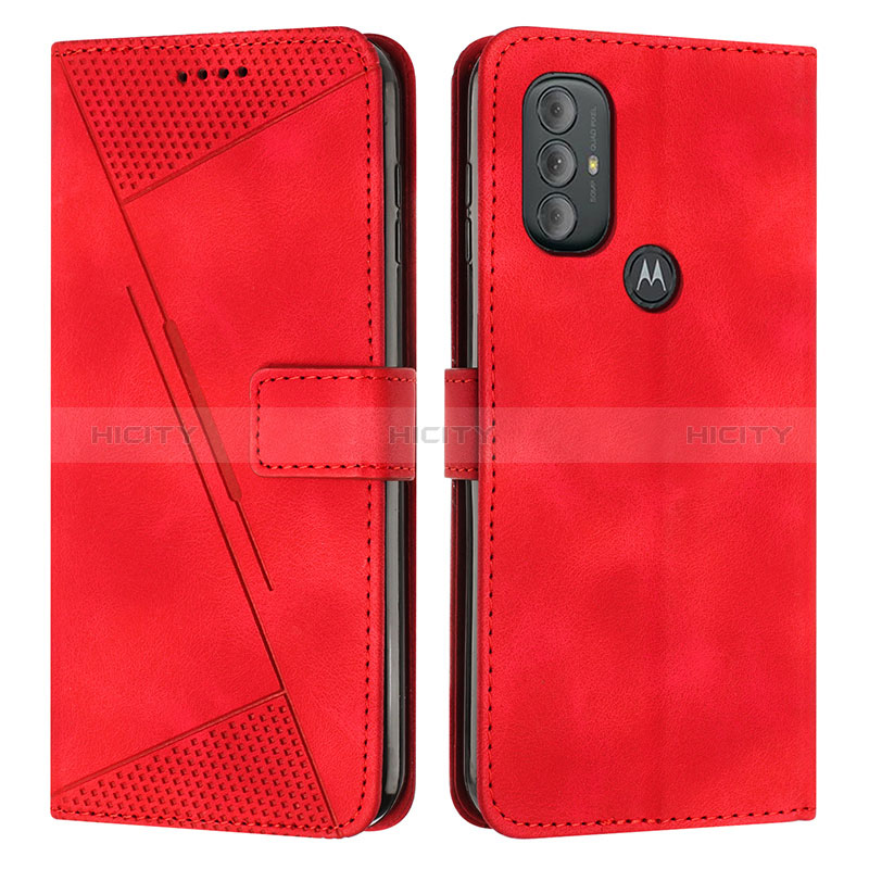 Funda de Cuero Cartera con Soporte Carcasa Y07X para Motorola Moto G Play (2023) Rojo