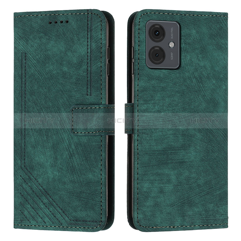 Funda de Cuero Cartera con Soporte Carcasa Y07X para Motorola Moto G14 Verde