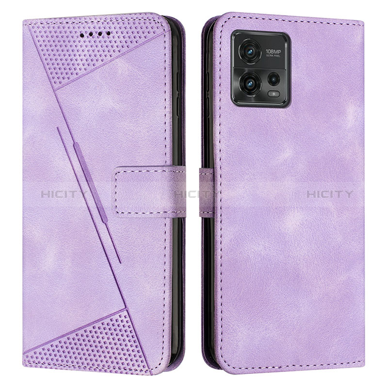 Funda de Cuero Cartera con Soporte Carcasa Y07X para Motorola Moto G72 Morado