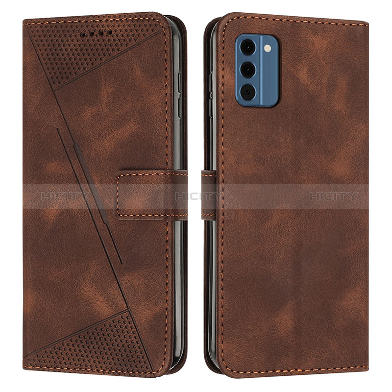 Funda de Cuero Cartera con Soporte Carcasa Y07X para Nokia C300 Marron