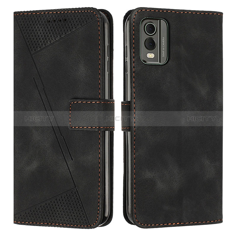 Funda de Cuero Cartera con Soporte Carcasa Y07X para Nokia C32 Negro