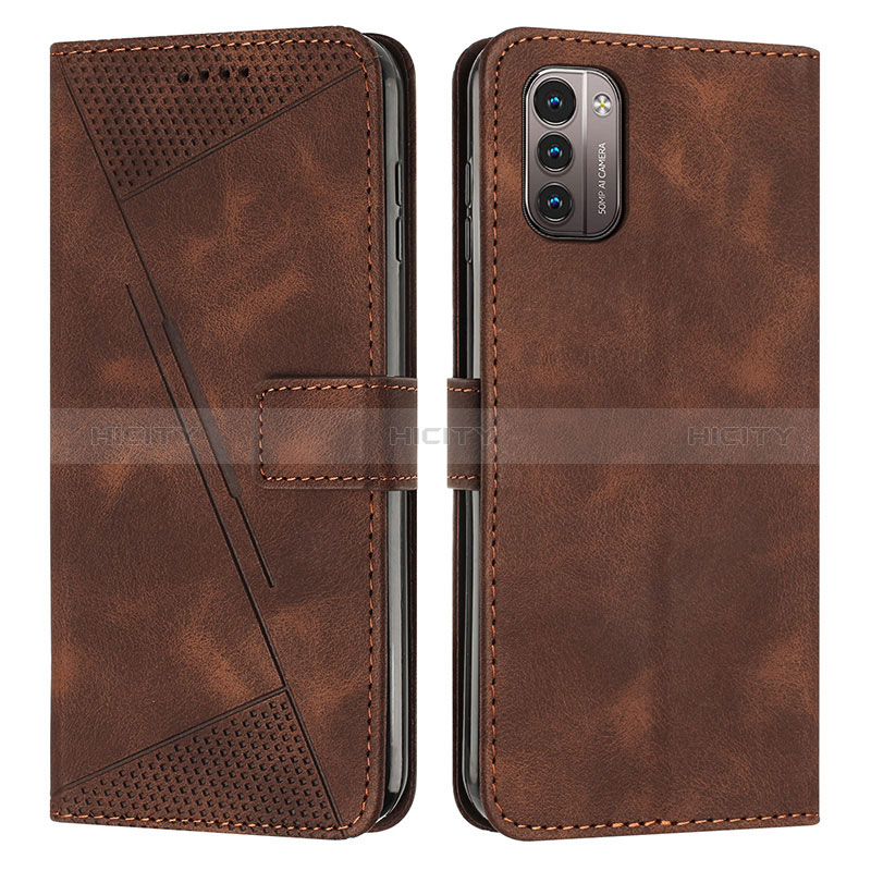 Funda de Cuero Cartera con Soporte Carcasa Y07X para Nokia G11 Marron