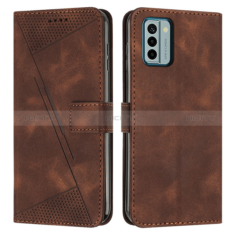 Funda de Cuero Cartera con Soporte Carcasa Y07X para Nokia G22 Marron