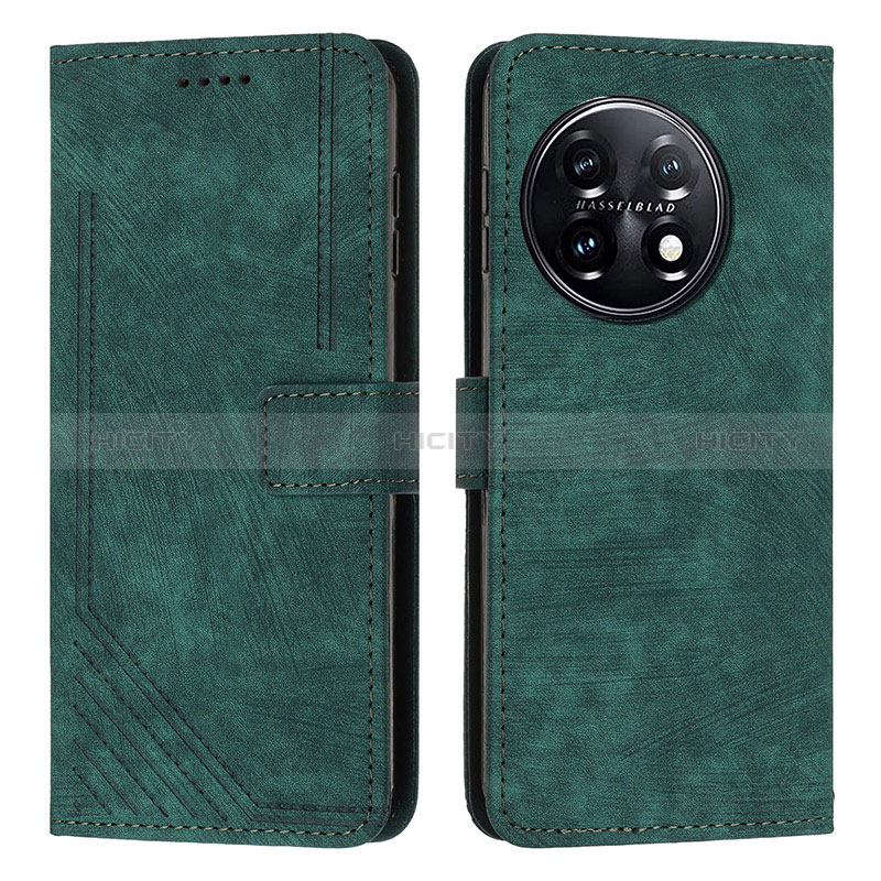 Funda de Cuero Cartera con Soporte Carcasa Y07X para OnePlus 11 5G Verde