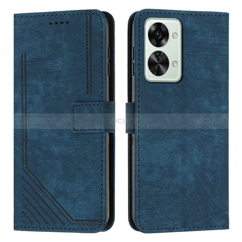 Funda de Cuero Cartera con Soporte Carcasa Y07X para OnePlus Nord 2T 5G Azul