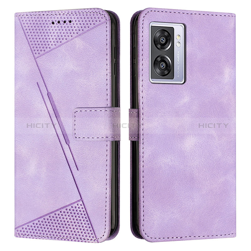 Funda de Cuero Cartera con Soporte Carcasa Y07X para Oppo A77 5G Morado