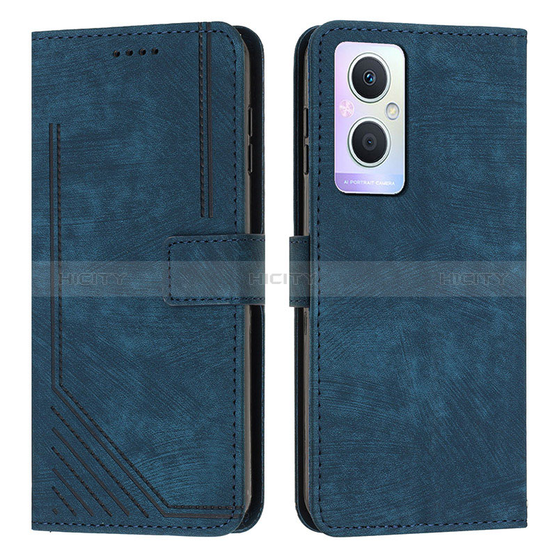 Funda de Cuero Cartera con Soporte Carcasa Y07X para Oppo A96 5G Azul