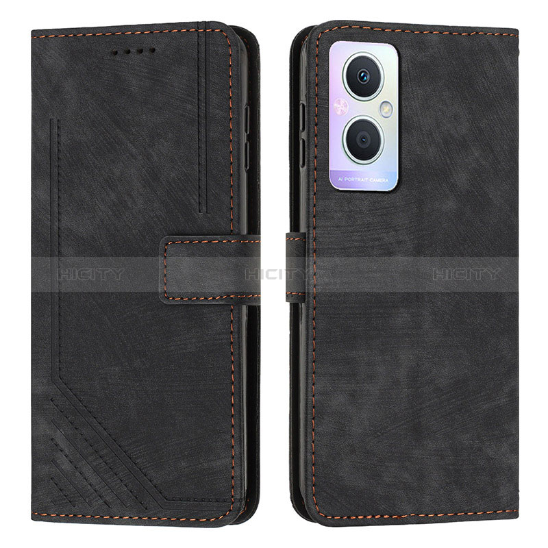 Funda de Cuero Cartera con Soporte Carcasa Y07X para Oppo A96 5G Negro