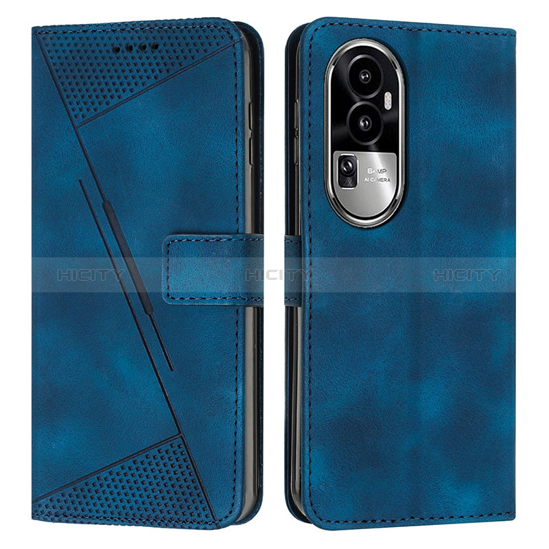 Funda de Cuero Cartera con Soporte Carcasa Y07X para Oppo Reno10 Pro+ Plus 5G Azul