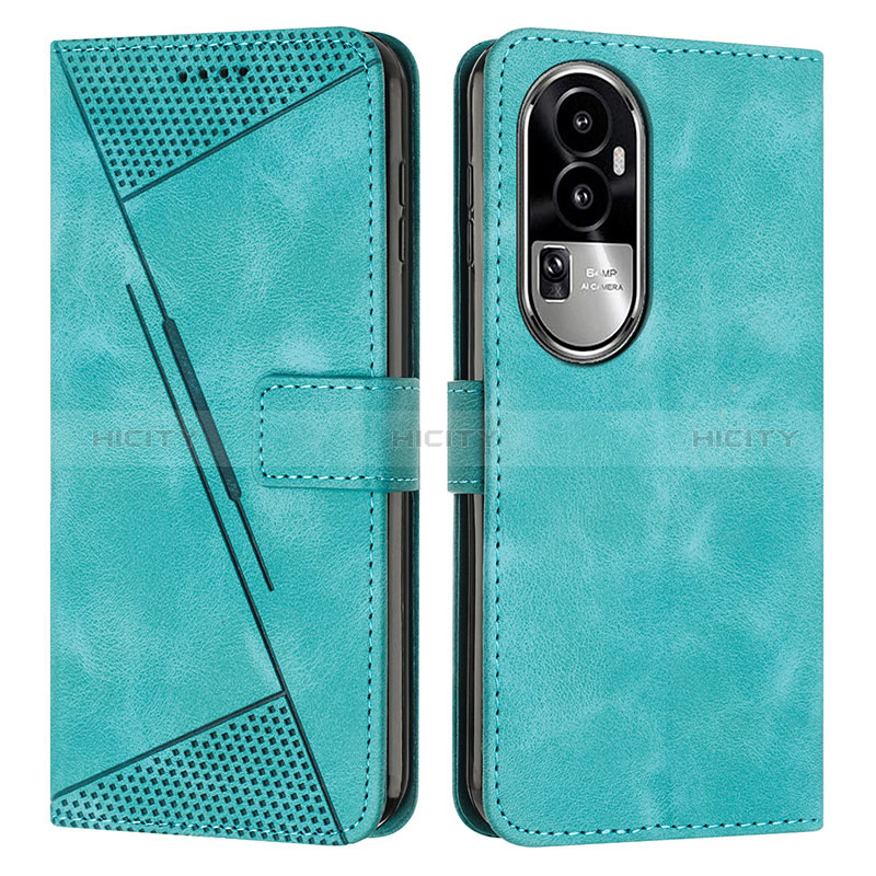 Funda de Cuero Cartera con Soporte Carcasa Y07X para Oppo Reno10 Pro+ Plus 5G Verde