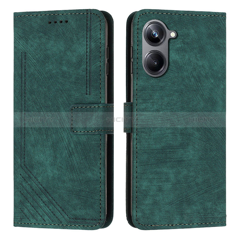 Funda de Cuero Cartera con Soporte Carcasa Y07X para Realme 10 Pro 5G Verde