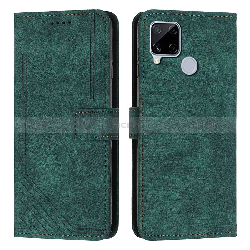 Funda de Cuero Cartera con Soporte Carcasa Y07X para Realme 7i RMX2193 Verde