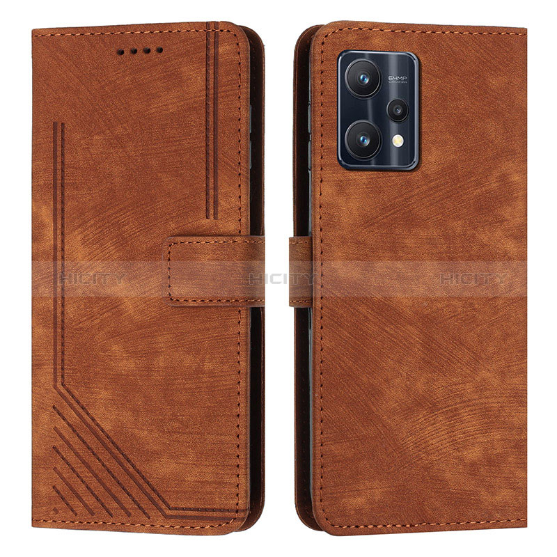 Funda de Cuero Cartera con Soporte Carcasa Y07X para Realme 9 Pro 5G Marron