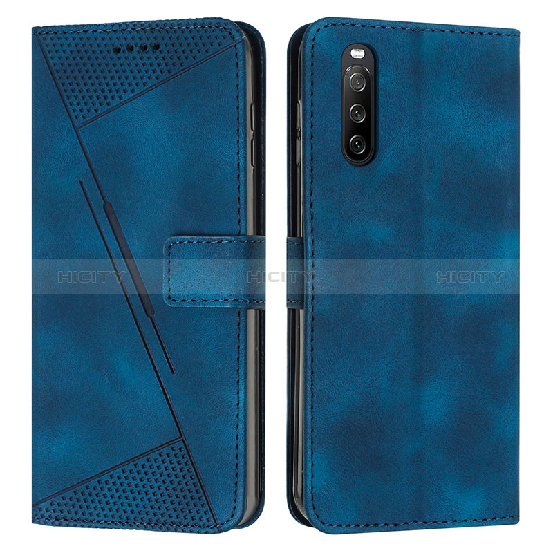 Funda de Cuero Cartera con Soporte Carcasa Y07X para Sony Xperia 10 IV Azul