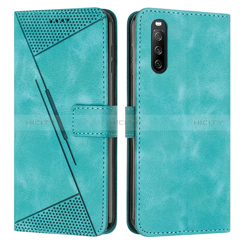 Funda de Cuero Cartera con Soporte Carcasa Y07X para Sony Xperia 10 IV Verde