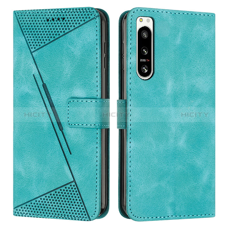 Funda de Cuero Cartera con Soporte Carcasa Y07X para Sony Xperia 5 IV Verde