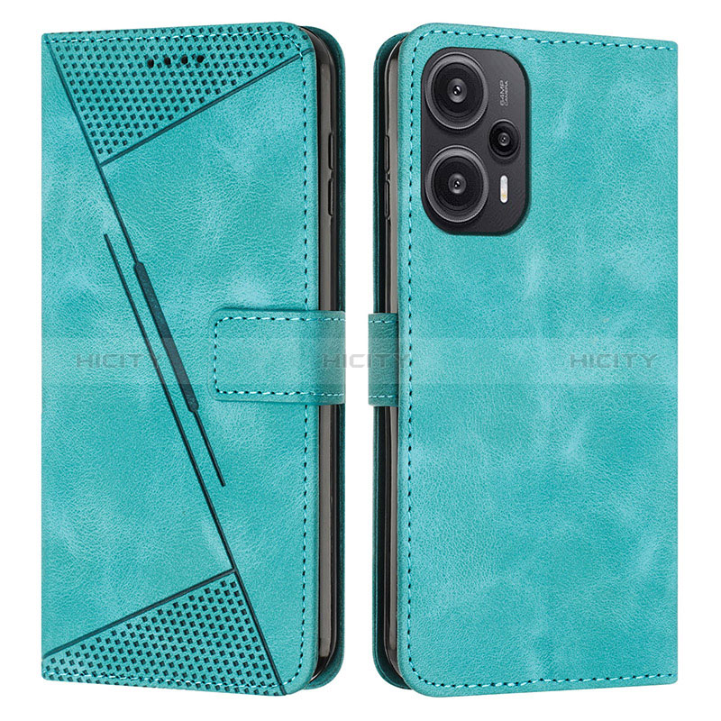 Funda de Cuero Cartera con Soporte Carcasa Y07X para Xiaomi Redmi Note 12 Turbo 5G Verde