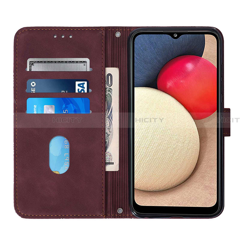 Funda de Cuero Cartera con Soporte Carcasa Y08B para Samsung Galaxy F02S SM-E025F