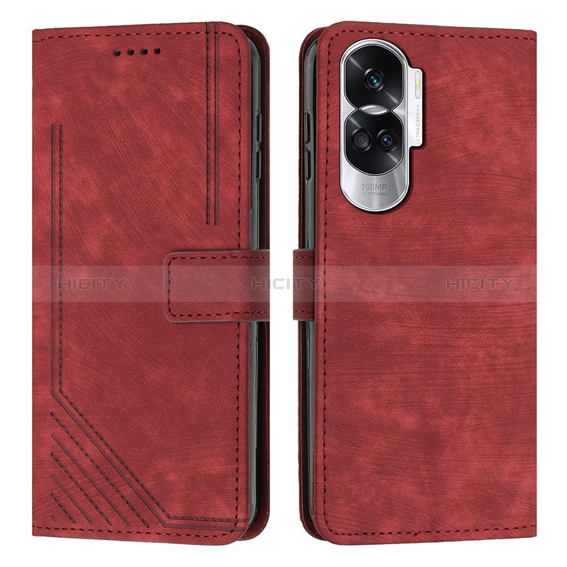 Funda de Cuero Cartera con Soporte Carcasa Y08X para Huawei Honor 90 Lite 5G Rojo