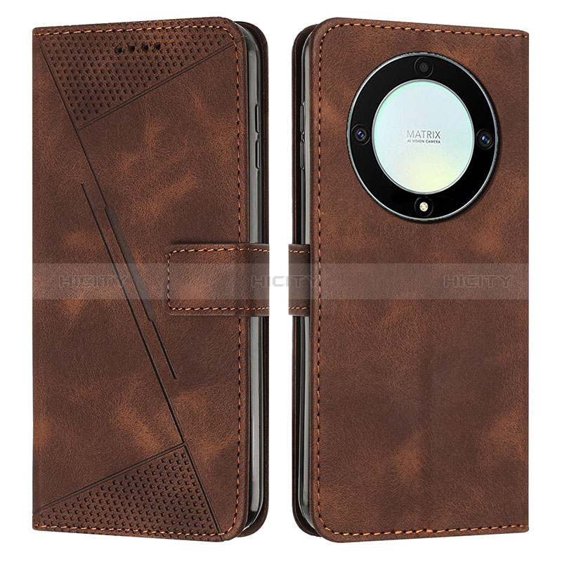 Funda de Cuero Cartera con Soporte Carcasa Y08X para Huawei Honor Magic5 Lite 5G Marron