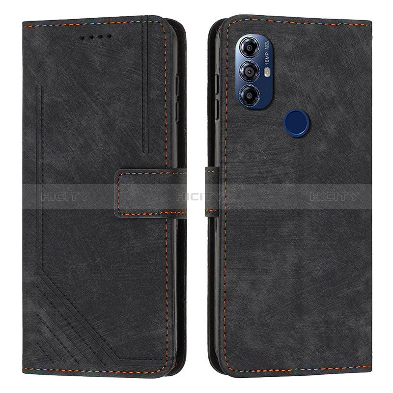 Funda de Cuero Cartera con Soporte Carcasa Y08X para Motorola Moto G Play (2023) Negro