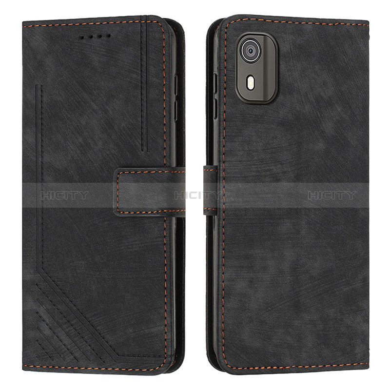 Funda de Cuero Cartera con Soporte Carcasa Y08X para Nokia C02 Negro