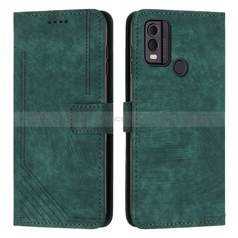 Funda de Cuero Cartera con Soporte Carcasa Y08X para Nokia C22 Verde