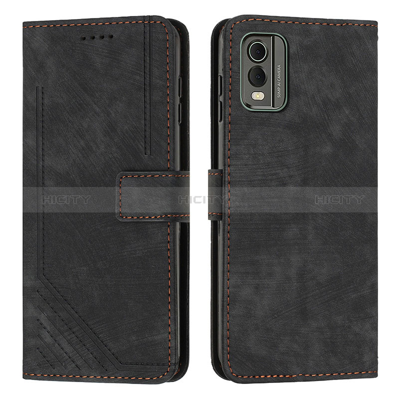 Funda de Cuero Cartera con Soporte Carcasa Y08X para Nokia C32 Negro