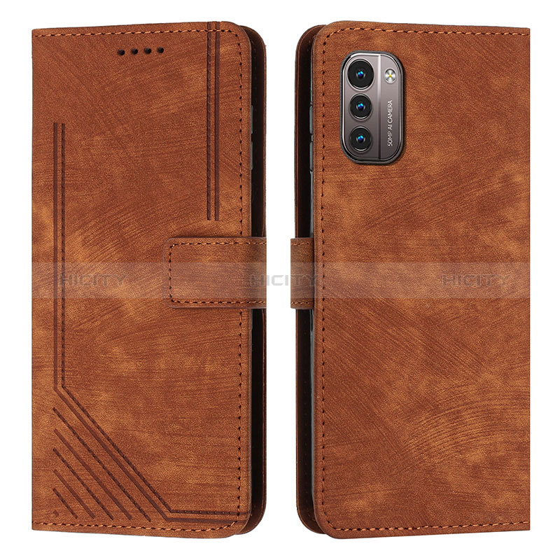 Funda de Cuero Cartera con Soporte Carcasa Y08X para Nokia G11 Marron