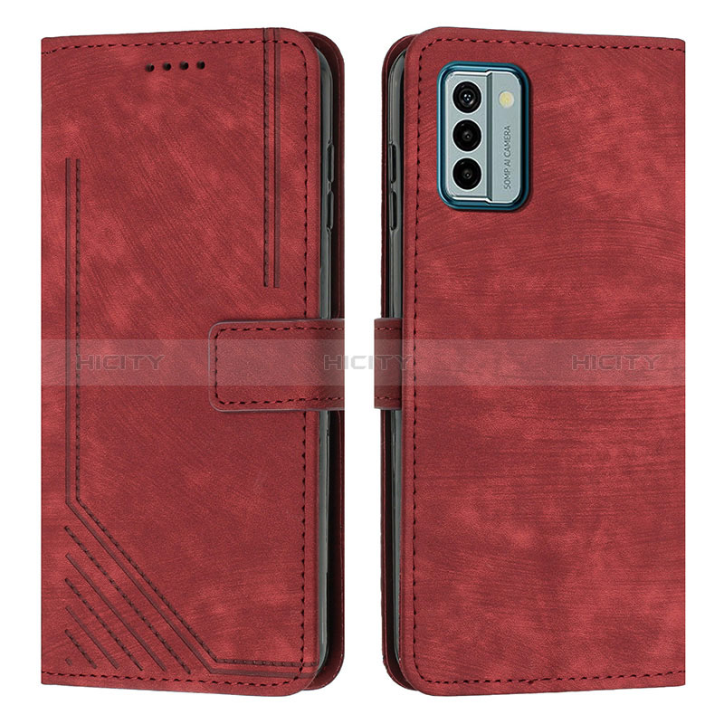 Funda de Cuero Cartera con Soporte Carcasa Y08X para Nokia G22 Rojo