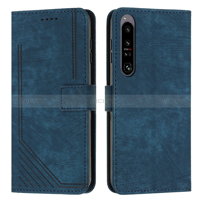 Funda de Cuero Cartera con Soporte Carcasa Y08X para Sony Xperia 1 IV Azul