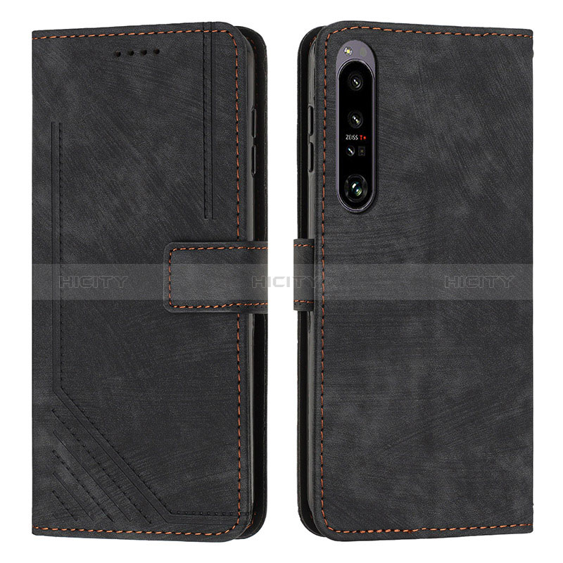 Funda de Cuero Cartera con Soporte Carcasa Y08X para Sony Xperia 1 IV Negro