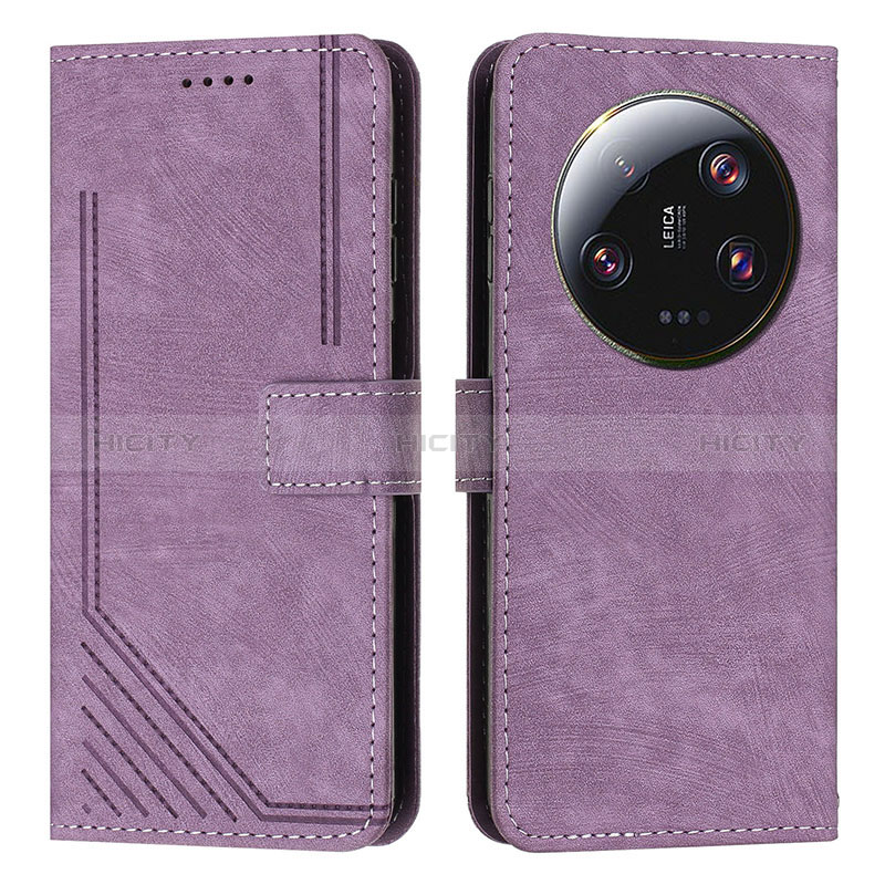 Funda de Cuero Cartera con Soporte Carcasa Y08X para Xiaomi Mi 13 Ultra 5G Morado