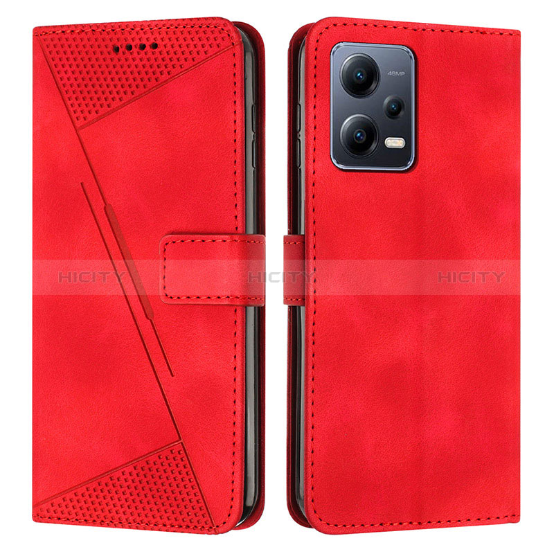 Funda de Cuero Cartera con Soporte Carcasa Y08X para Xiaomi Redmi Note 12 Pro+ Plus 5G Rojo
