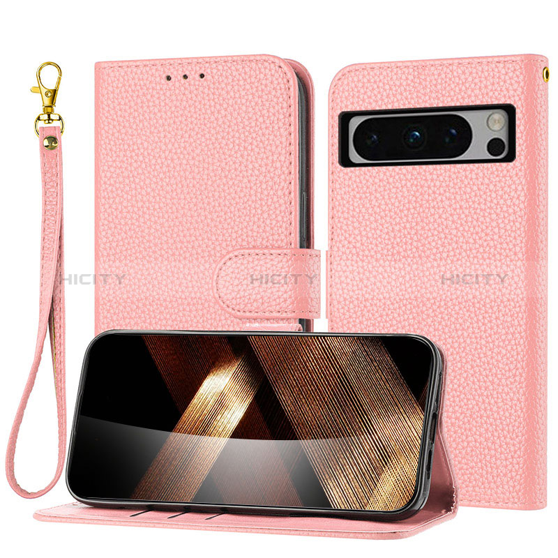 Funda de Cuero Cartera con Soporte Carcasa Y09X para Google Pixel 8 Pro 5G Oro Rosa