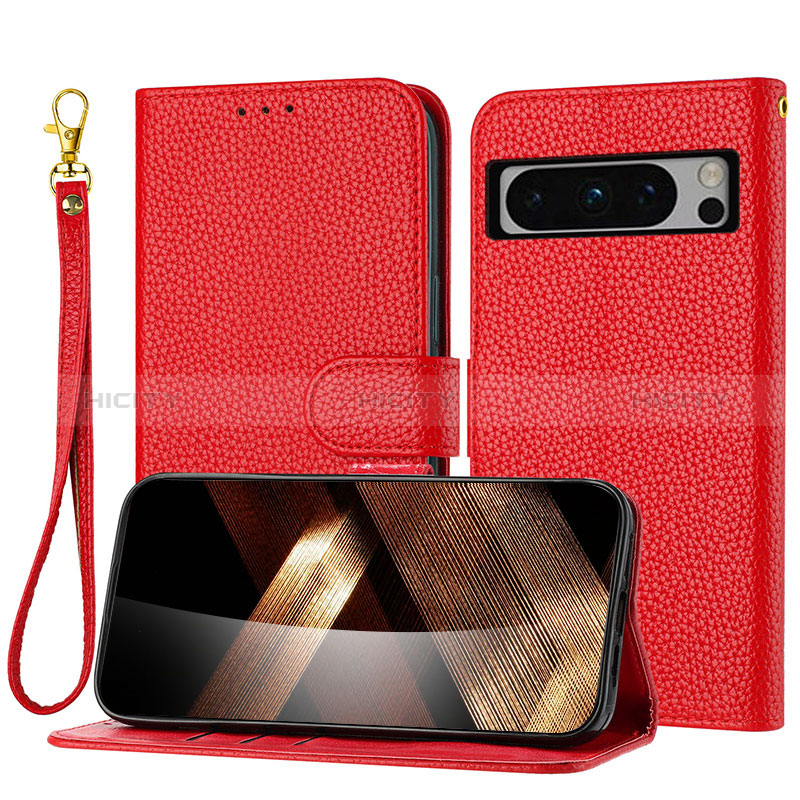 Funda de Cuero Cartera con Soporte Carcasa Y09X para Google Pixel 8 Pro 5G Rojo