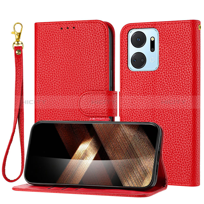 Funda de Cuero Cartera con Soporte Carcasa Y09X para Huawei Honor X7a