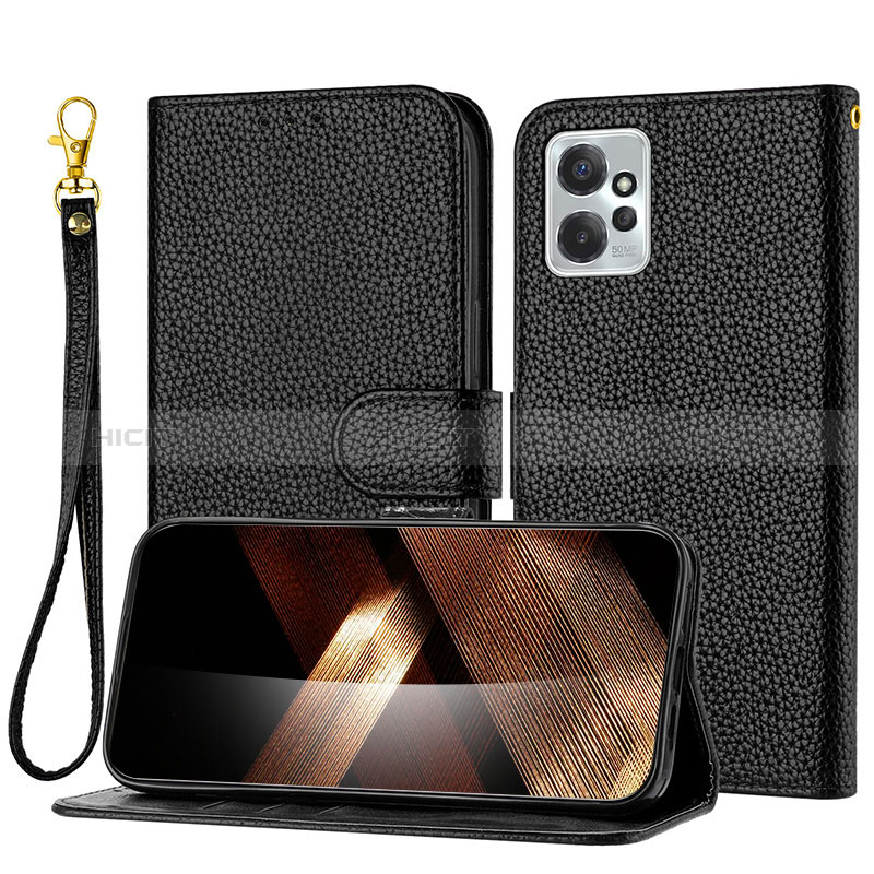 Funda de Cuero Cartera con Soporte Carcasa Y09X para Motorola Moto G Power 5G (2023) Negro