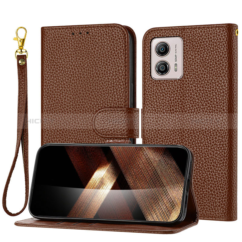 Funda de Cuero Cartera con Soporte Carcasa Y09X para Motorola Moto G73 5G