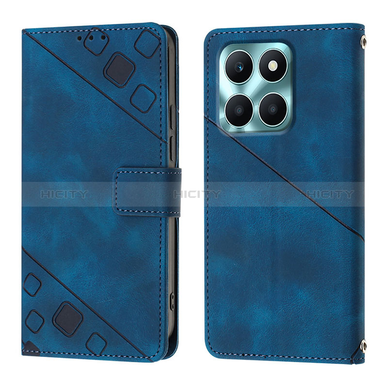 Funda de Cuero Cartera con Soporte Carcasa YB1 para Huawei Honor X6a