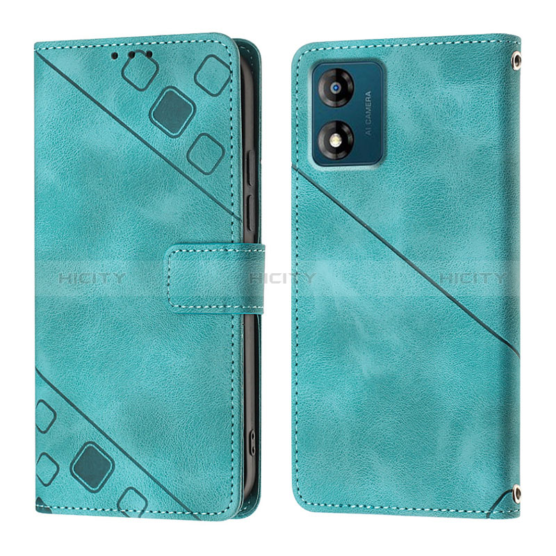 Funda de Cuero Cartera con Soporte Carcasa YB1 para Motorola Moto E13